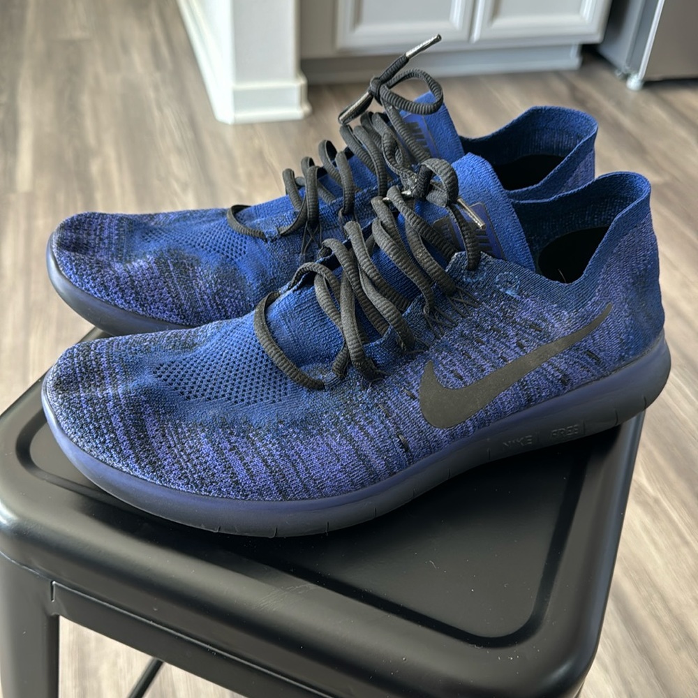 RARE Nike Free RN Flyknit 2017 Deep Royal Persian Violet Shoe Sz 12 880843-406